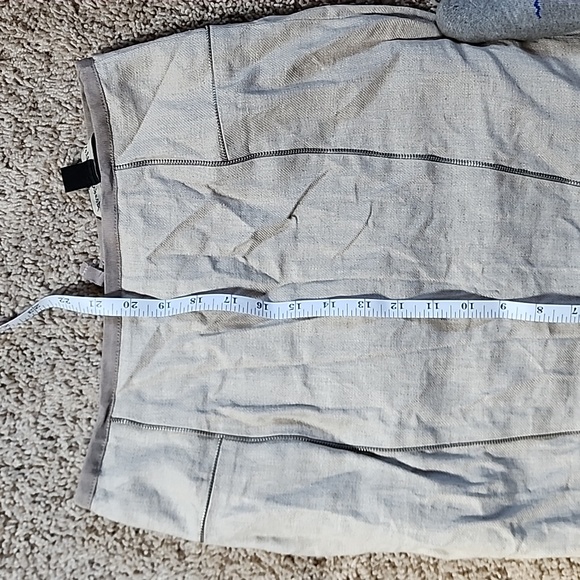 Sandra Augelazzi zippered beige pencil skirt sz 32 - Picture 2 of 4